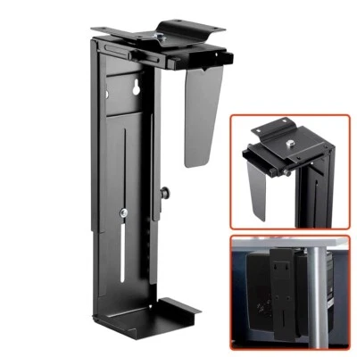 Under Desk CPU PC Mount Holder Adjustable Computer Tower Case Rotate Home Office - Image 1 of 4