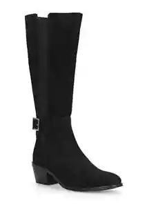 Freemans Breite Passform Elastische Panel Wildleder Kniehohe Stiefel UK 6 (F817) - Bild 1 von 8