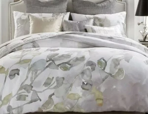 Michael Aram Botanical Leaf Cotton Sateen Full / Queen Duvet Cover New