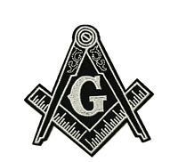 10 PCS Masonic Logo Embroidered PATCH Iron-on Square Compass Emblem Badge 3/" BLK