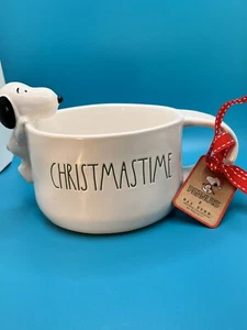 Taza sopa tazón Rae Dunn Peanuts Peeking Snoopy Christmas Time 24 oz - Imagen 1 de 6