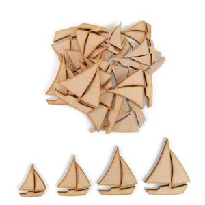 Paquete de barco yate MDF formas artesanales madera en blanco decoración embellecimiento barco marino - Imagen 1 de 4