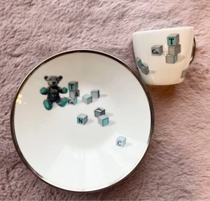 Tiffany & Co Bear & Block 2-piece tableware set - cup, bowl, baby set - Picture 1 of 5