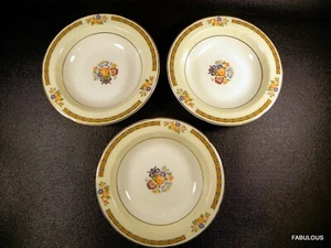 3 PIECES ALTON by GRINDLEY IVORY CHINA ENGLAND 3 FRUIT / DESERT  BOWLS  5 1/4" - Picture 1 of 9