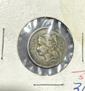 1874 Three Cent Nickel - Picture 1 of 2