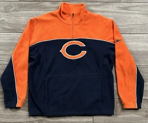 Size L - Vintage Y2K Chicago Bears Fleece 1/4 Zip Pullover Reebok - Picture 1 of 6