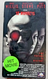 12 Monkeys VHS 1995/96 Bruce Willis Brad Pitt Terry Gilliam SCI FI THRILLER - Picture 1 of 6