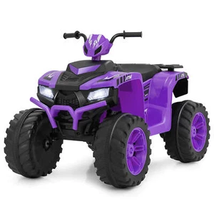 4-Wheeler Kids Ride-On Car with Wireless Connection Music Radio Treaded Tires - Picture 1 of 8
