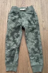 Boys Green Tones GAP Kids Elastic Waist Drawstring Sweatpant Joggers - SMALL - Picture 1 of 7
