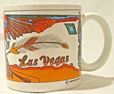 Vintage Las Vegas Western Supply Mug Native Eagle Feather Totem Desert Scene  🍒