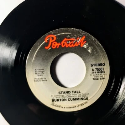 Burton Cummings - Stand Tall - Burch Magic - 45 RPM - Free USA Shipping - Image 1 of 3