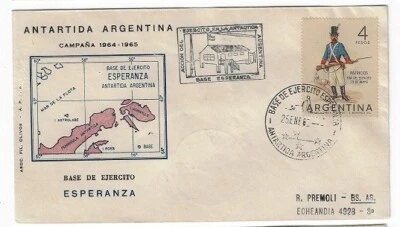 Argentina: 1965; Cover Antartica, Army real base Hope, EBAR17 - Image 1 of 2