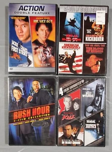 Action 4 DVD Lot, Jackie Chan, Jet Li, Steven Seagal, Rush Hour, 13 Films r - Picture 1 of 4