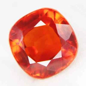 4 Ct Certified FL Orange Natural Garnet Shape Cushion Rare Loose Gemstones - Picture 1 of 7