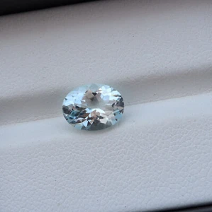 9x7 mm natürlich hellblau Aquamarin oval geschnitten Edelstein Augenrein - Bild 1 von 6