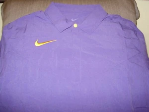 NIKE Dri-Fit Victory Chevron DJ5123-545 Purple Gold Golf Polo Shirt Men's Large - Picture 1 of 10