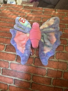 TY Beanie Buddy FLITTER the BUTTERFLY Original Tag & Label 14” - Picture 1 of 7