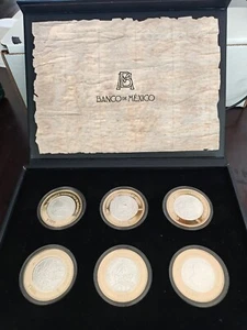 2013 MEXICO HERENCIA NUMISMATICA 100 PESOs SILVER PROOF SET (III) Original Box  - Picture 1 of 9