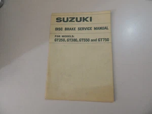 Suzuki GT 750 550 380 250 Workshop service repair shop manual Disc Brake 01.1972 - Picture 1 of 8