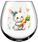 x12 Easter Bunny Colourful glass vinyl decal stickers Colour kl649