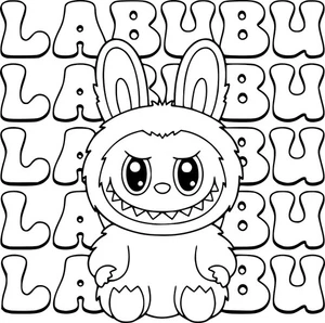 LABUBU LABUBU LABUBU VINYL DECAL SIDE HOOD CAR TRUCK - Picture 1 of 1