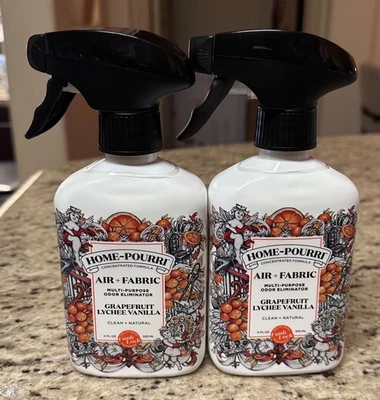 (2) Home-Pourri Air + Fabric Multi-Purpose Odor Eliminators11 Fl. Oz. NEVER USED - Image 1 of 3