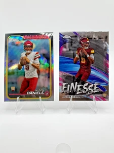 Jayden Daniels 2024 Topps Cromo Novato Plata Refractor & Finesse Commander - Imagen 1 de 5