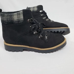 Kohl's Women's Hiking Boots Tigerfish 2 Black w/Plaid Sz 6.5 EXCELLENT CONDITION - Picture 1 of 10
