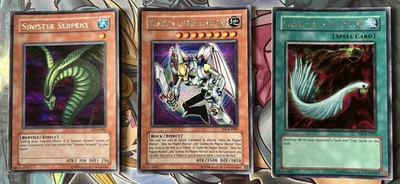 YuGiOh WC4 Europe Promo Set Harpie's Feather Duster Sinister Serpent Valkyrion - Image 1 of 4