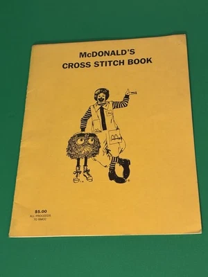 McDonald's Cross Stitch Book 1987 vintage Patterns Ronald Grimace Birdie More+ - Image 1 of 4