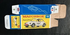 Matchbox Superfast #15c Volkswagen Type F Repro Box - Picture 1 of 2