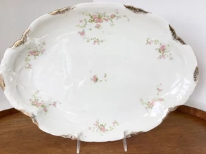 "Plato para servir vintage Warwick Old Abbey ovalado ~ rosas rosadas ~ 15""" - Imagen 1 de 10
