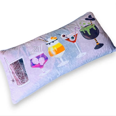 Novogratz travesseiro lombar Halloween assustador coquetel bebidas gravata tingida decoração bar 24"" - Imagem 1 de 4