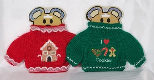 Darice - (2) HOLIDAY Long-Sleeve Sweaters for Plush Bears -  Fits 10"-12" - Picture 1 of 11