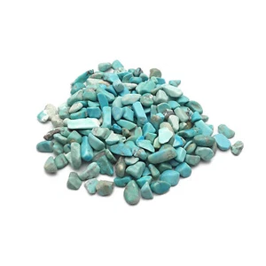 Undrilled Blue Howlite Turquoise Pebble Nugget Chips Beads Size 8-10mm 2.5oz/bag - Picture 1 of 2