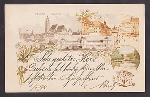 ZAGREB 1898 Gesendet von B.Dubica nach Trebinje Militärpost Handstempel, Lithographie   - Bild 1 von 2