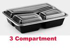 Meal Prep Food Containers Bpa Free Plastic 1,2,3 Compartment Lunch Box Lids