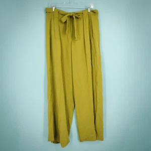 Ted Baker 4 Size 10 Beige Jemila Pleated Wide Leg Belted High Rise Trouser Pants - Picture 1 of 7