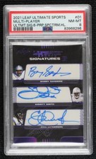 2021 Leaf Ultimate Sports Purple Six Auto /6 Sanders Smith Dickerson Allen PSA 8
