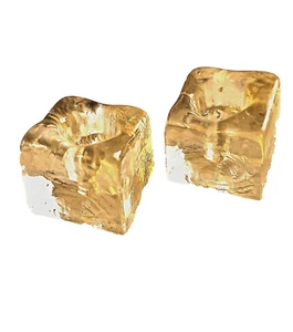vintage wheaton nuline n.j. ice cube style candle holders - Picture 1 of 3