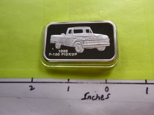 1965 F-100 PICK UP TRUCK CLASSIC TRUCK SERIES VINTAGE 999 SILVER BAR RARE 4F6B - Picture 1 of 2