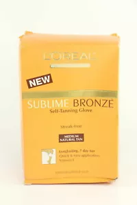 Loreal Sublime Bronze Self Tanning Gloves Medium Natural Tan, 4 Ct - Picture 1 of 1