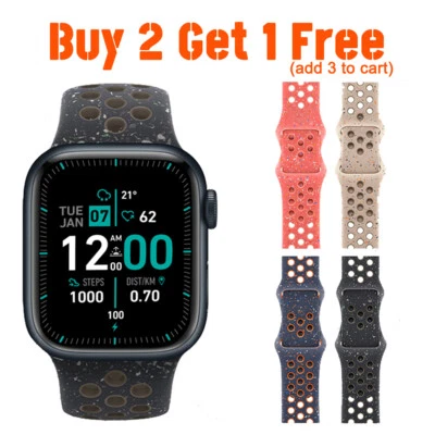 For Apple Watch 10 9 8 7 6 5 Ultra 2 Original Sport Band Colored Particles Strap - Image 1 of 4