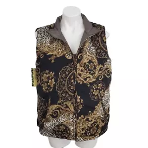 NWT Mountain Lake Reversible Quilted Zip Up Vest, Neutrals/ Brown/Black, XL - Picture 1 of 10
