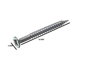 Pozi twinthread wood screws countersunk ZP # 6 x 1 1/2 inch pack size 240 - Picture 1 of 1