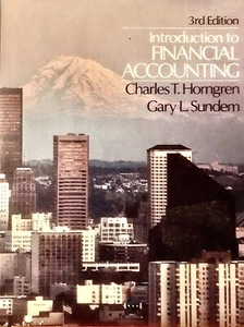Introduction to financial accounting by Charles T. Horngren third edition 1983 - Picture 1 of 3