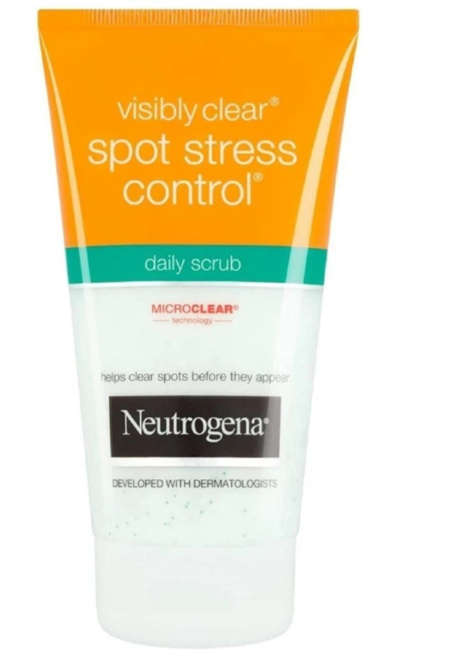 3 × Neutrogena USA Visibly Clear Spot Stress Control Daily Scrub 150ml - Image 1 of 1