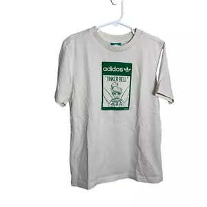Adidas x Disney Tinker Bell camicia bambina XS bianco verde manica corta top - Foto 1 di 9