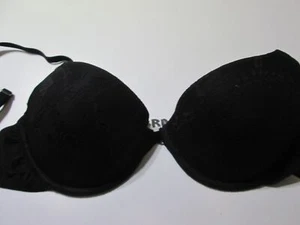H&M Bra Size 34C Black Underwired Lined Adjustable Straps Lace Floral Intimates - Picture 1 of 5