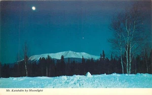 Mt Katahdin Maine ME by moonlight Postcard - Picture 1 of 2